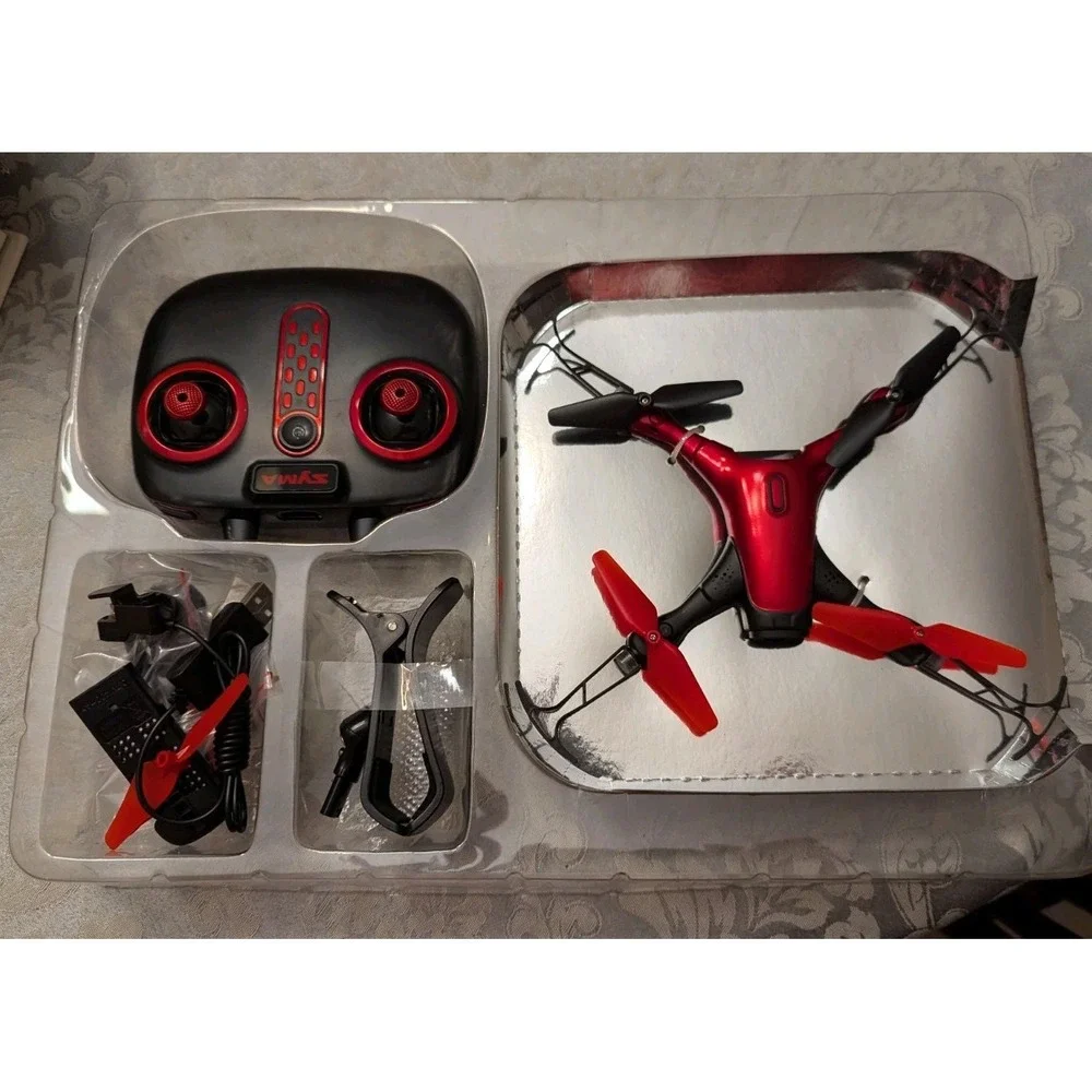 Drone SYMA Sky Phantom FPV 4 CH Remote Control Drone RED, Phone Not Included